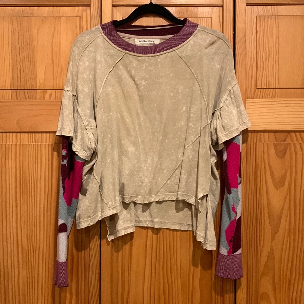 Free people mixed sweater top